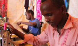 Somali refugees learn tailoring skills as part of a JRS livelihood project in Melkadida refugee camp.