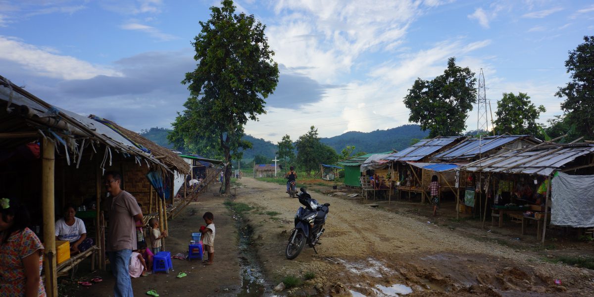 Campamento de desplazados internos en el estado Kachín, Myanmar.