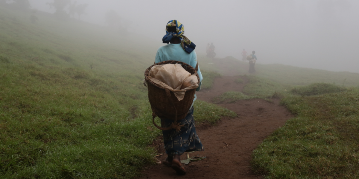 Una mujer desplazada internamente en Masisi, Kivu Norte, RDC.