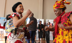 Women dancing at the JRS South Africa World Refugee Day celebration.