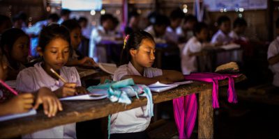 Children attending JRS classes in Kachin State, Myanmar. (Denis Bosnic/Jesuit Refugee Service)