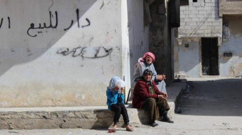 Streets of Al Sakhour, Aleppo, Syria.