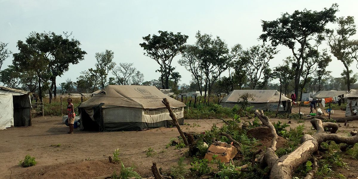 Refugee camp in Luvua, Lunda Norte, Angola.