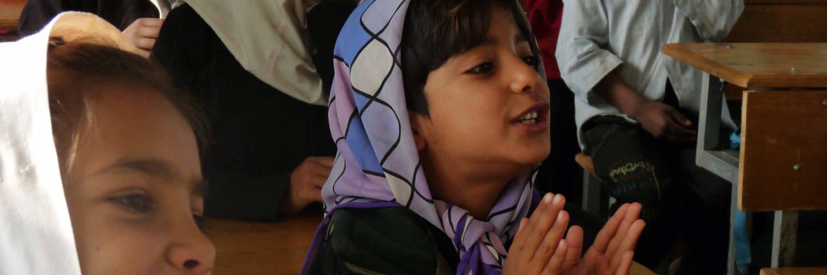 Young girls sit in class at the Sohadat school in Afghanistan. (Jesuit Refugee Service)
