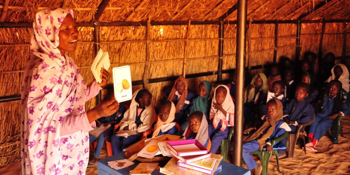 Young girls study in class (Jesuit Refugee Service)