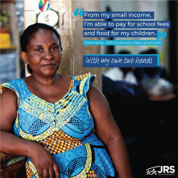 From my small income, I'm able to pay for school fees and food for my children