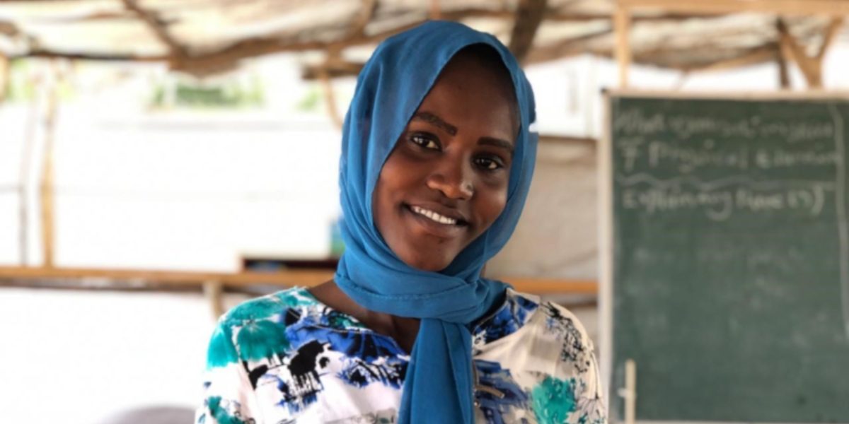 Basamat Osman Atom, de la région du Nil bleu au Soudan, est en formation pour devenir enseignante avec le soutien de JRS à Maban, au Soudan du Sud. (Service Jésuite des Réfugiés)