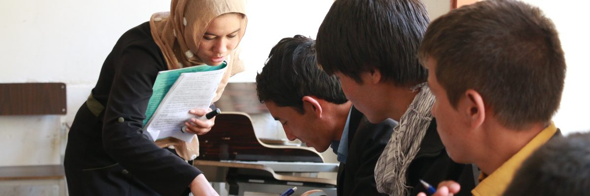 Students are taught in a primary school class in Afghanistan. (Jesuit Refugee Service)