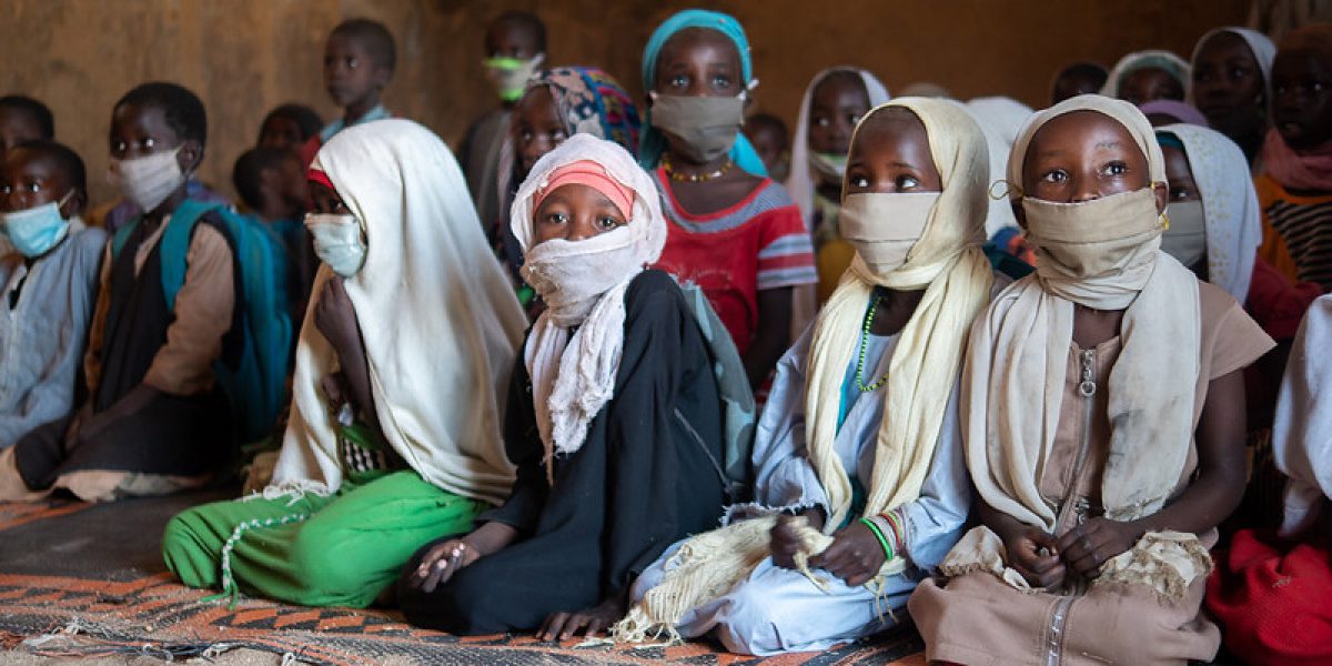 School during COVID-19 in Kounoungou refugee camp, Guereda, Chad.