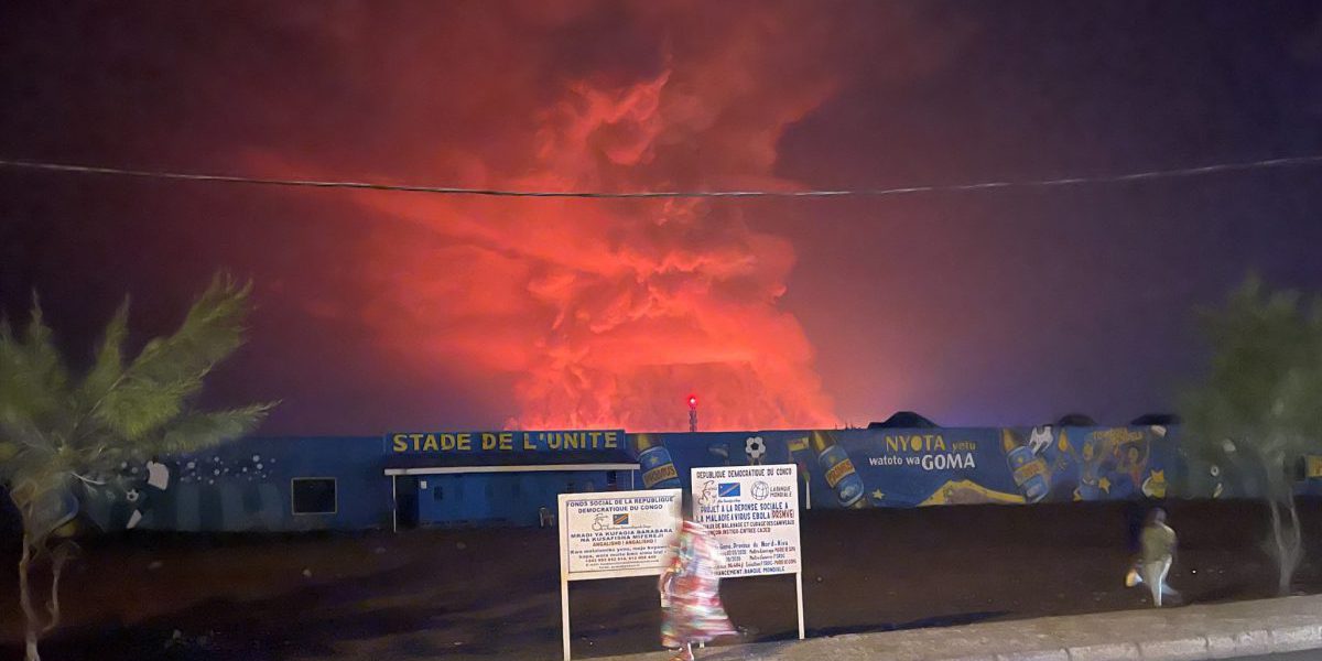 Erupción del Monte Nyiragongo en Goma. (Jesuit Refugee Service)