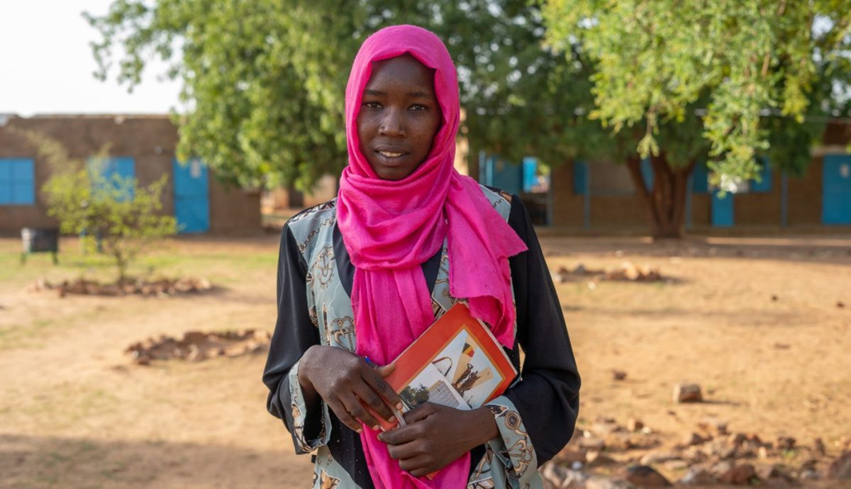 Education during COVID-19: Soumaya is a 20-year-old student at the Lycée (high secondary school) in Djabal refugee camp