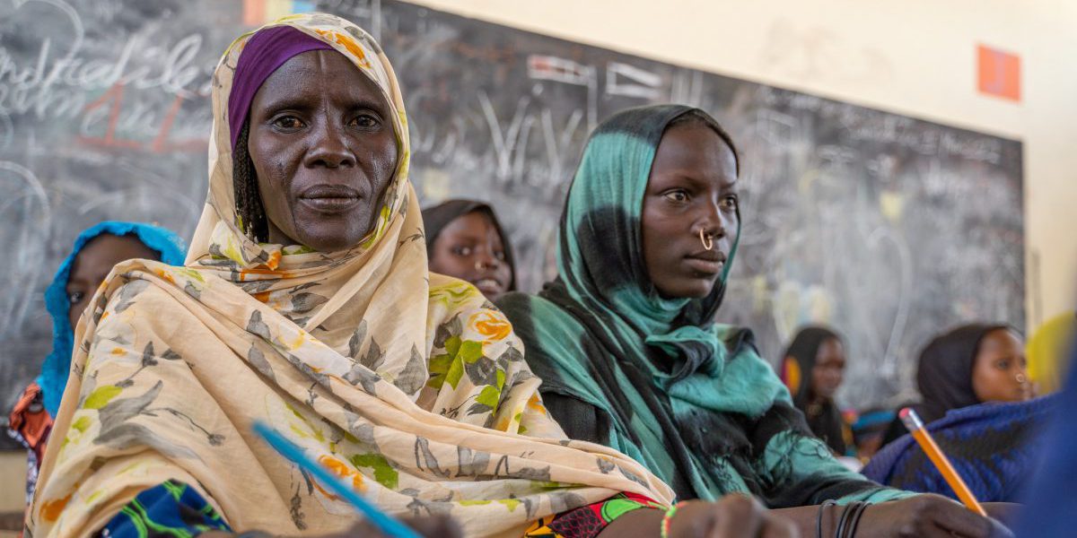 Women participate in literacy course run by JRS Chad in Fourkoulom