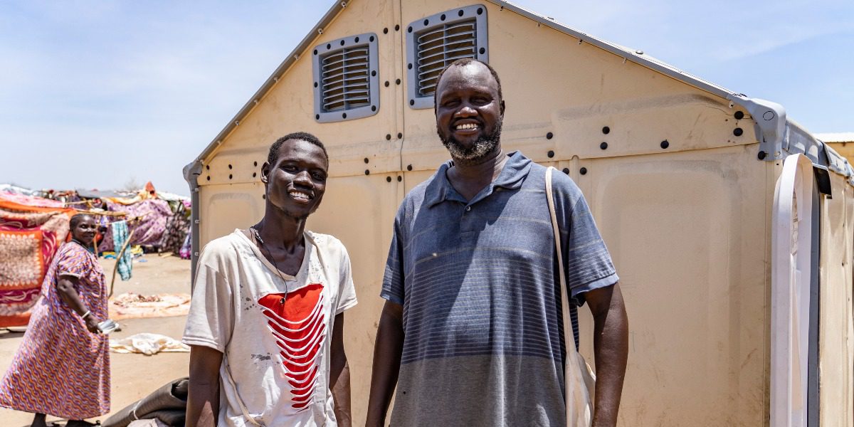 Mario, and one of his former students, in Renk, South Sudan. The story of Mario, a refugee in Sudan, that after fleeing the conflict in the country, is still striving for peace.