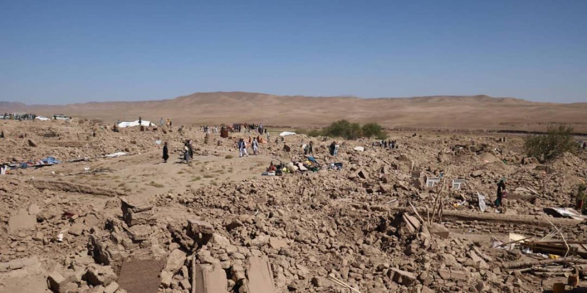 A village in Herat, Afghanistan, damaged by the earthquakes. Following the earthquakes in Afghanistan, JRS is monitoring the situation and providing an initial emergency response