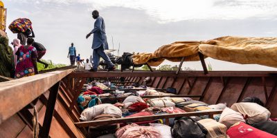 JRS joins other organisations in calling for greater support from the international community to respond to the crisis in Sudan. A boat carrying the belongings of people fleeing the conflict in Sudan (Jesuit Refugee Service).