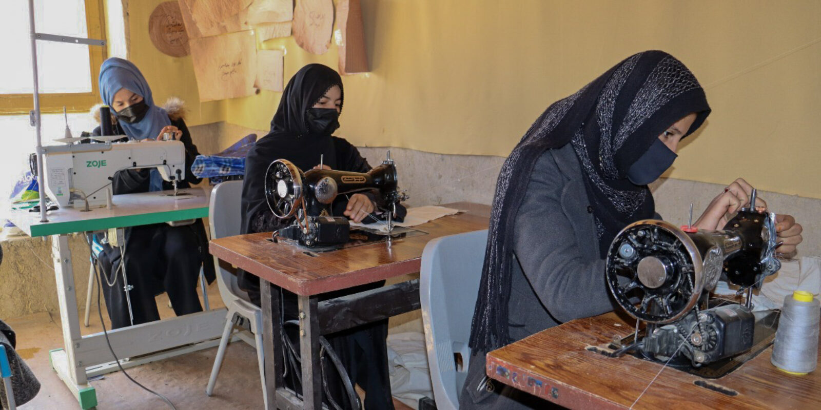 JRS provided sewing training to groups of young Afghans in one of the informal settlements for internally displaced people in the country.