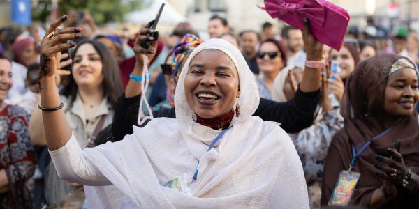 A participant at the Festival of Encounter 2025 (Jesuit Refugee Service).