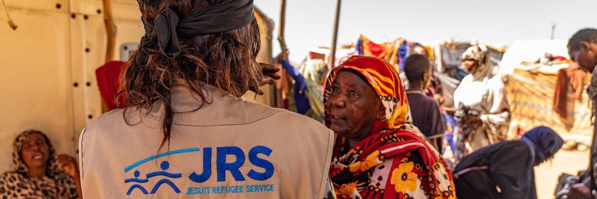 JRS providing assistance, including MHPSS services, to people fleeing the conflict in Sudan (Jesuit Refugee Service).