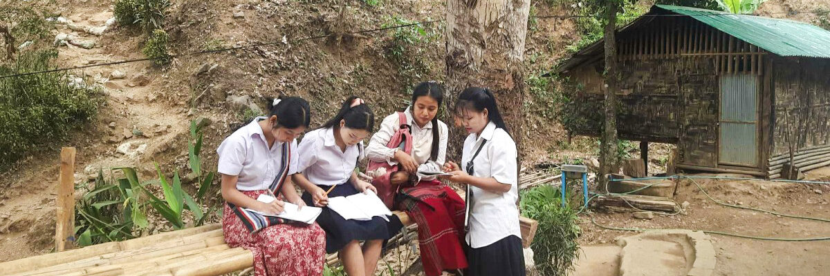 Sr Joji, from JRS Thailand, reflects on teaching as ministry, grounded in accompaniment, a sustained commitment to walk with learners. A group of students in Thailand (Jesuit Refugee Service).