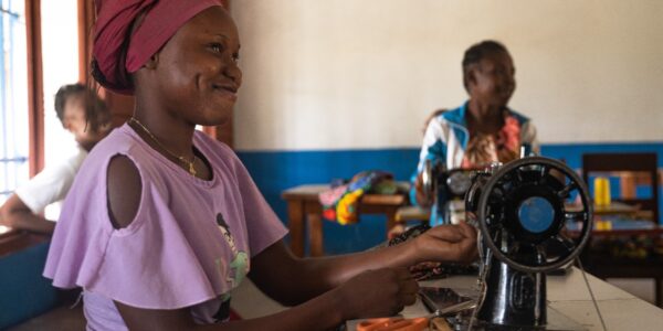 Vocational training courses in Bambari, Central African Republic (Jesuit Refugee Service). Economic inclusion helps refugees restore self‑reliance and professional identity, supporting their integration into the host community.