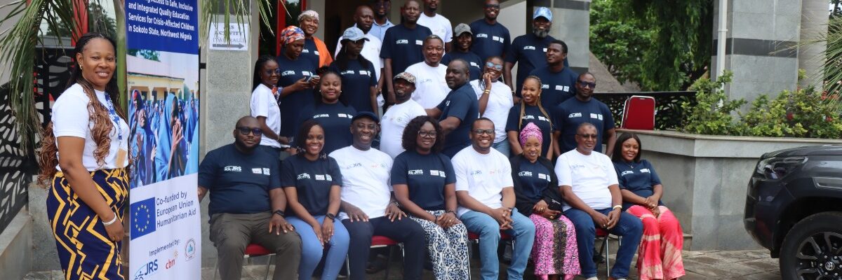 The team in Nigeria involved in the project “Enhancing Access to Safe, Inclusive and Integrated Quality Education Services for Crisis-Affected Children in Sokoto State, Northwest Nigeria” (Jesuit Refugee Service).